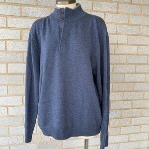 BROOKS BROTHERS MENS EXTRA FINE ITALIAN MERINO SWEATER 100% MERINO WOOL SIZE L